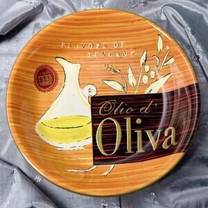 Pier 1 One Earthenware Cucina Olio d’Oliva Tuscany Pasta Salad Bowl 9.5” Italian